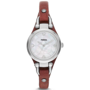 Watch strap Fossil ES3416 Leather Red 8mm